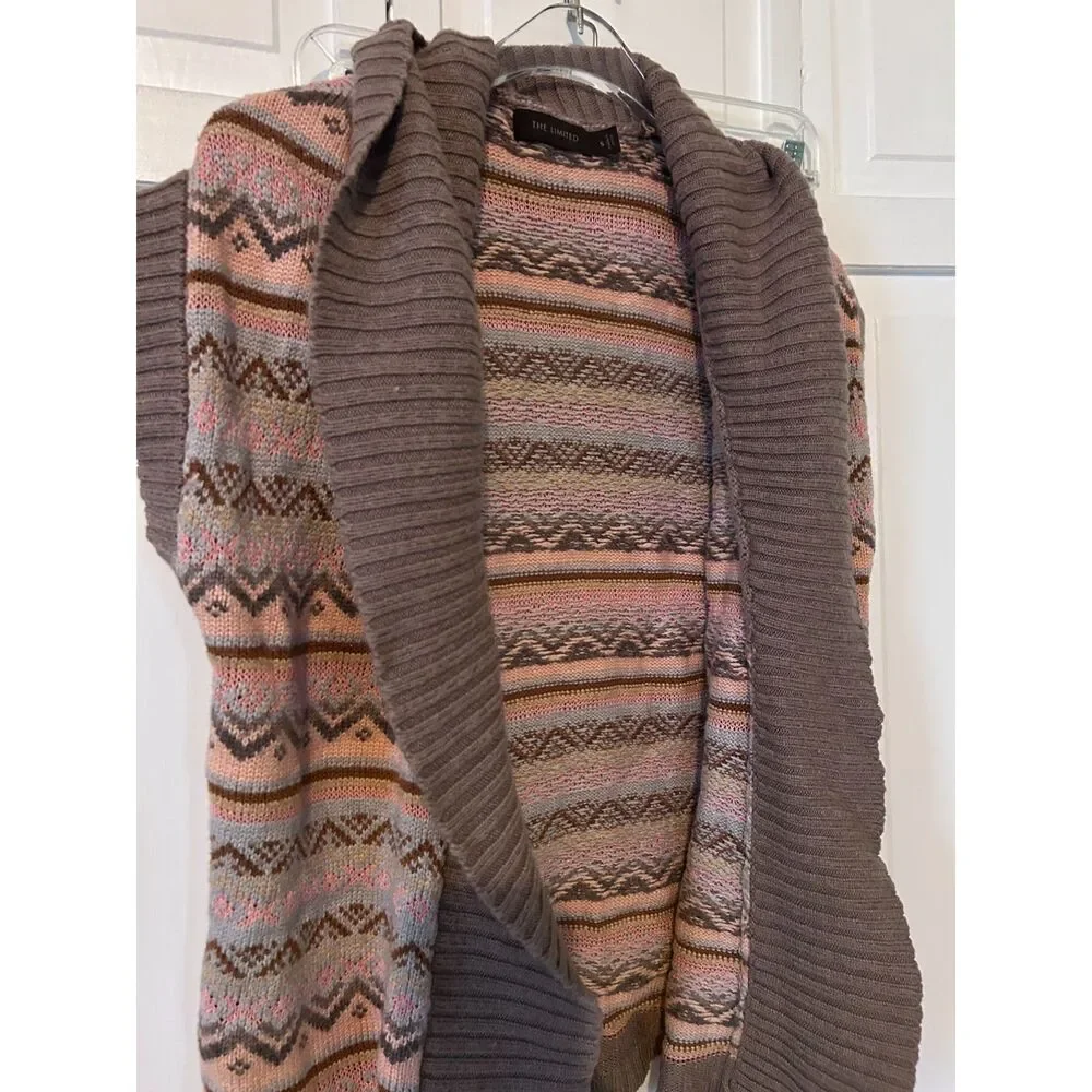 The Limited Fair Isle Short Sleeve Cardigan - Size S